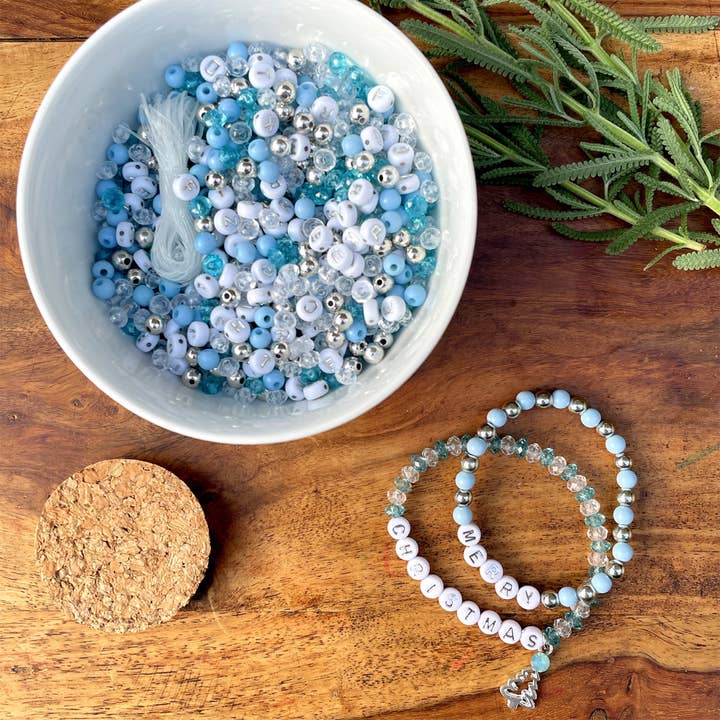Jewelry Made by Me - Wholesale DIY Craft Kit - Frosty Christmas Jar DIY Bead Kit
