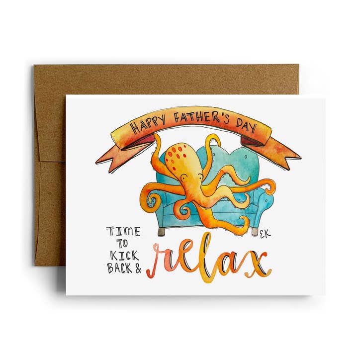 Oktopus-Vater-Karte für den Großhandel von Eileen Graphics