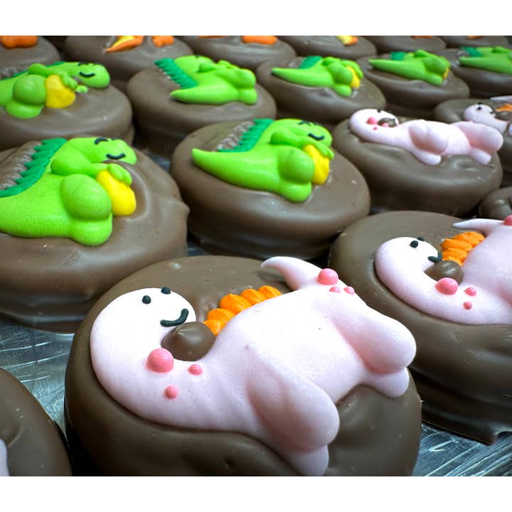 O'Shea's Candies Sweet Shop - Wholesale Chocolate Covered Sweets - O’Oreo “Animated Dinosaurs 🦖” O’Oreo w/ Milk Chocolate 3PK