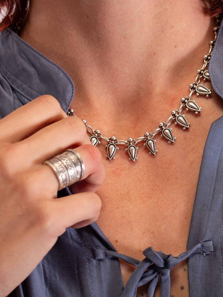 Tear Silver Necklace for wholesale by TABOO FASHION
