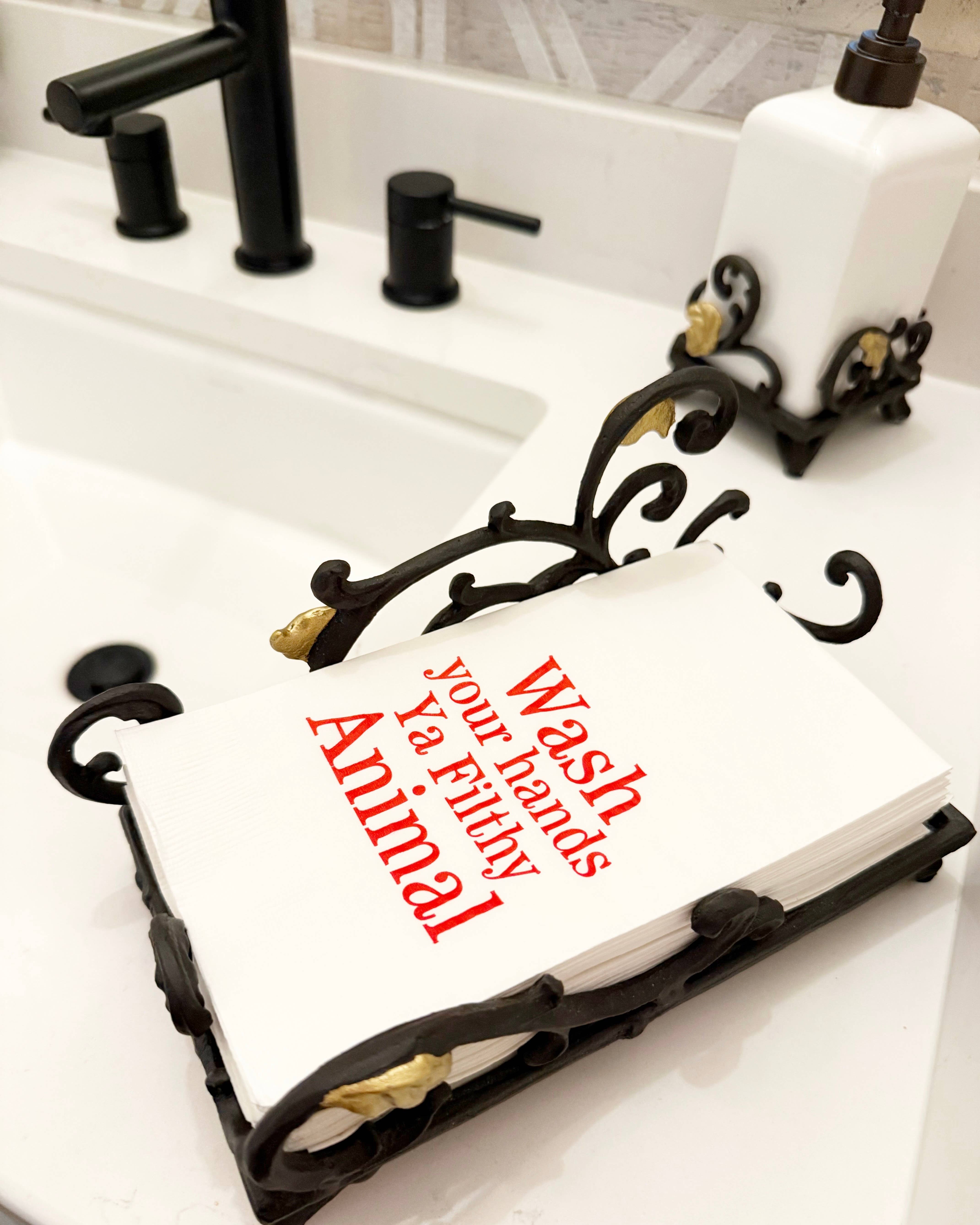 Suburban Soiree - Wholesale Disposable Napkin - Wash Your Hands Ya Filthy Animal Guest Towels Napkins 1