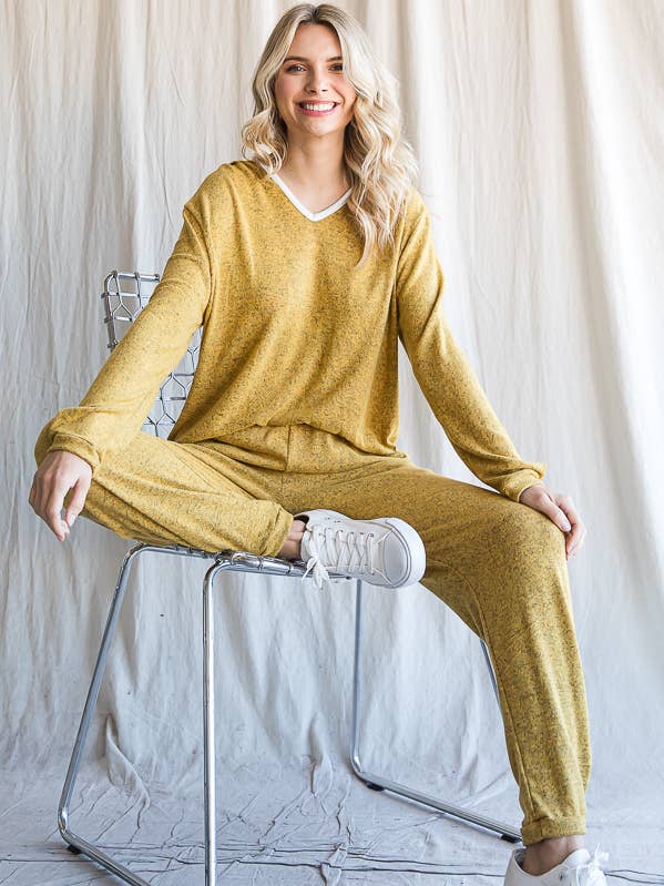 Mustard COZIEST LOUNGE SET for wholesale on Faire0