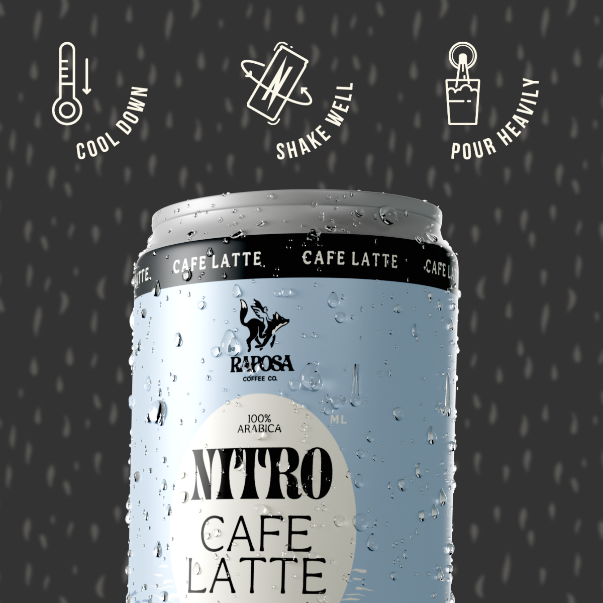 Raposa Coffee - Vendita all'ingrosso Caffè freddo - Nitro Cold Brew: Café Latte (250 ml)2