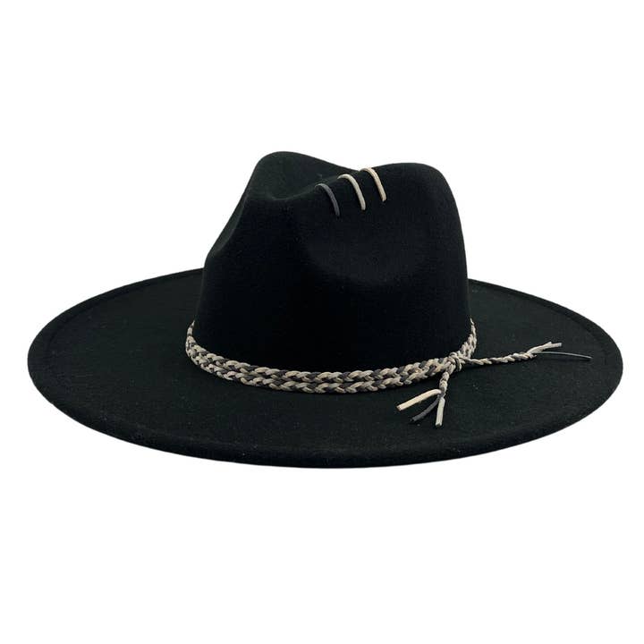 Marcus Adler - Venta al por mayor Sombrero fedora - Mujer - Sombrero panameño de fieltro con ribete trenzado