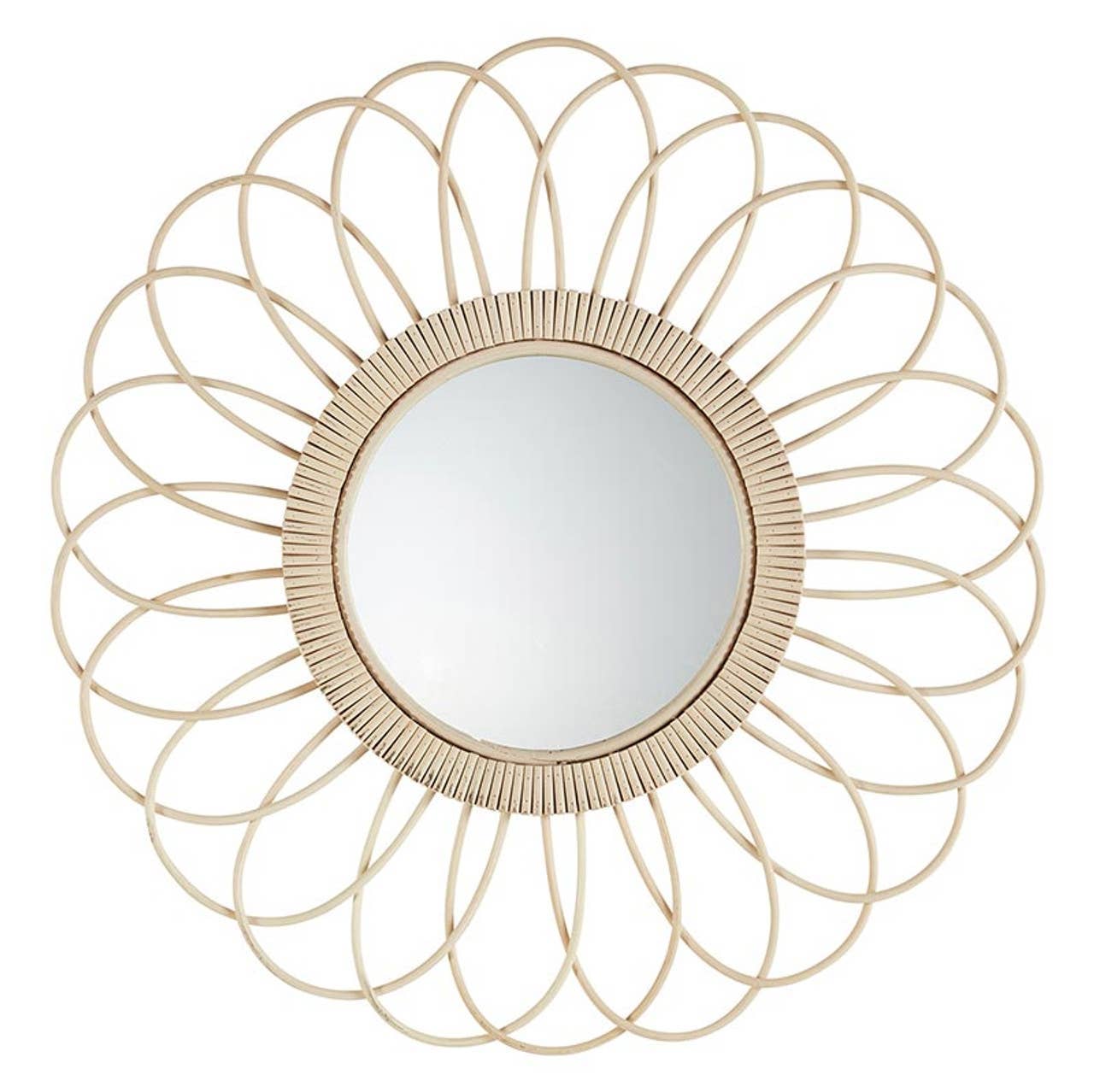 Angle - Wholesale Wall Mirror - Sunburst Rattan Mirror0