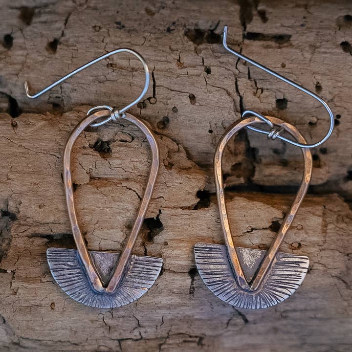 Rooted Earrings (Made to Order) for wholesale by Crooked Trails Silver