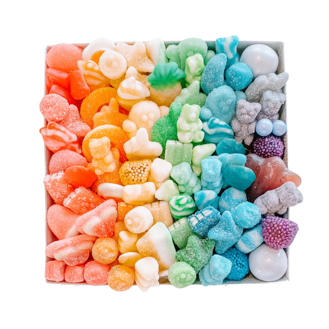 Candy by J.Co – wholesale Gelégodis – Regnbågsgodis konstlåda2