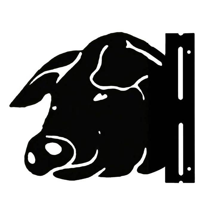 Farm Metal Pig Peeking Fence or Post Decor for wholesale by Alpine Corporation