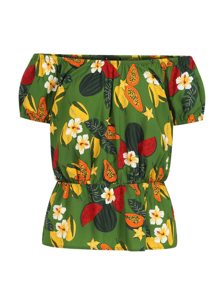 GREEN Aldea Fruit Jungle Top for wholesale on Faire1