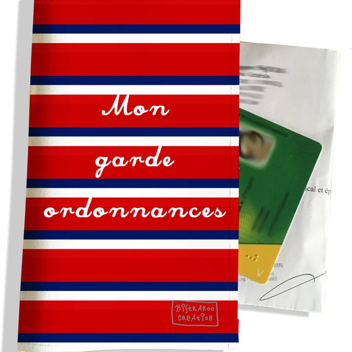 Porta prescrição riscas vermelhas por atacado de BISTRAKOO