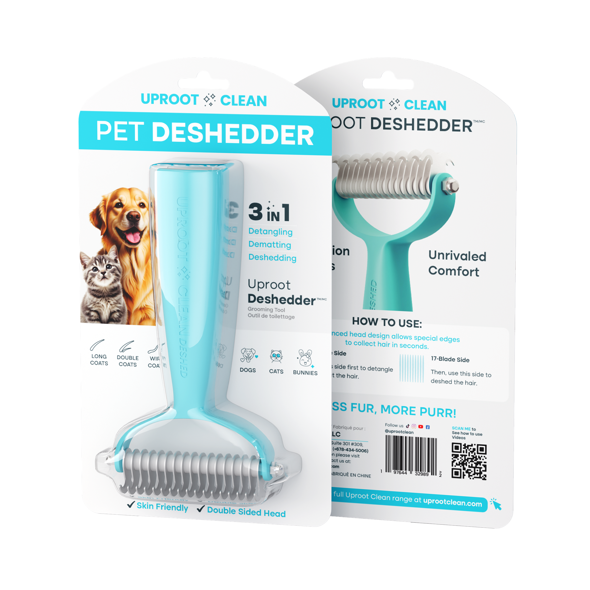 Uproot Clean - Wholesale Pet Grooming Tool - Dog - Uproot Cleaner Deshedder - Retail (6 Unit Case Pack)2