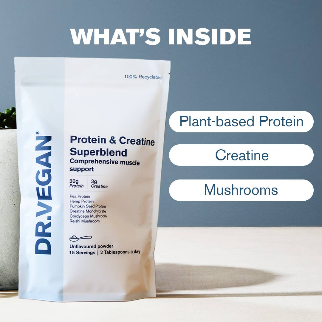 DR.VEGAN – wholesale Protein/superfood powder – Protein & Creatine Superblend | 450g | Unflavoured 2
