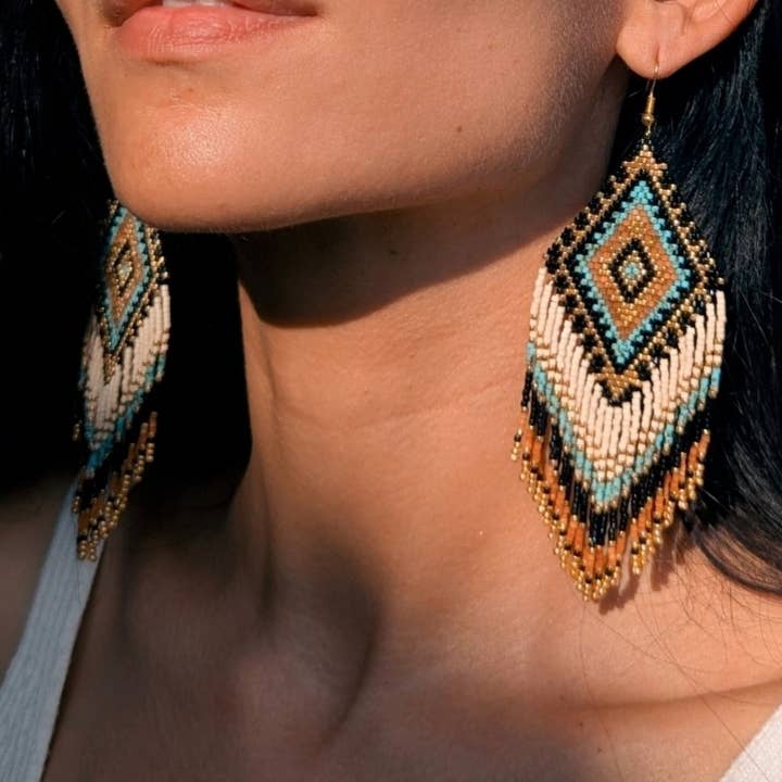 Agua del Río - Wholesale Dangle Earrings - Ethnic earrings handmade miyuki beads - TEMPLO3