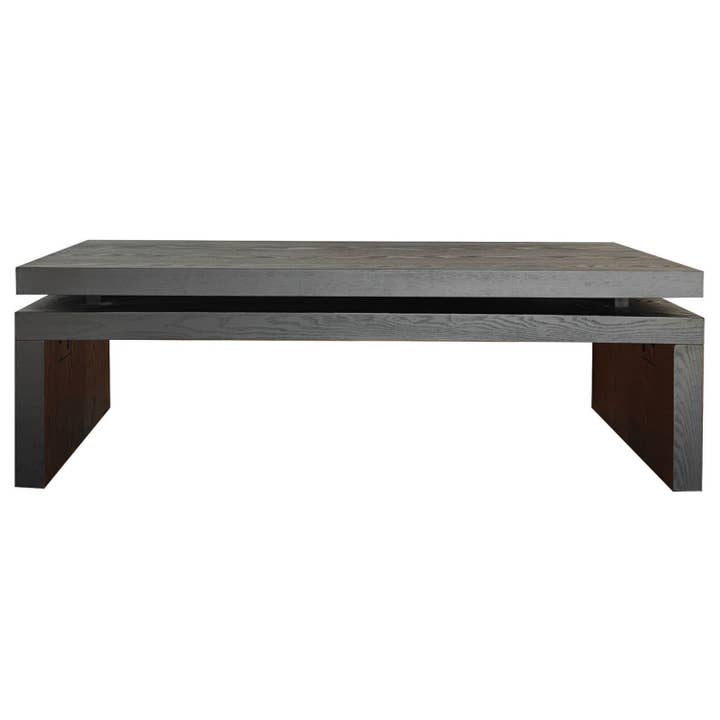 HomeRoots - Wholesale Coffee table - 48" Black Wood Floating Frame Coffee Table3