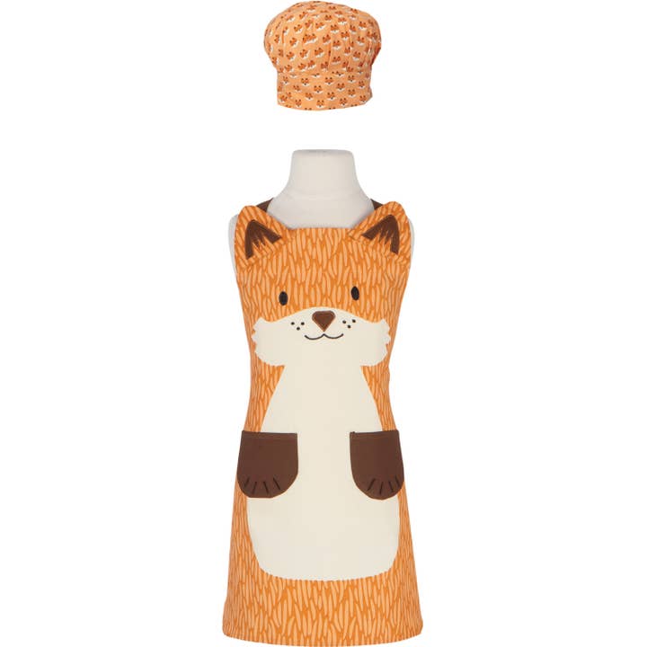 Fox Daydream Kids Apron and Hat Set for wholesale by Danica Jubilee