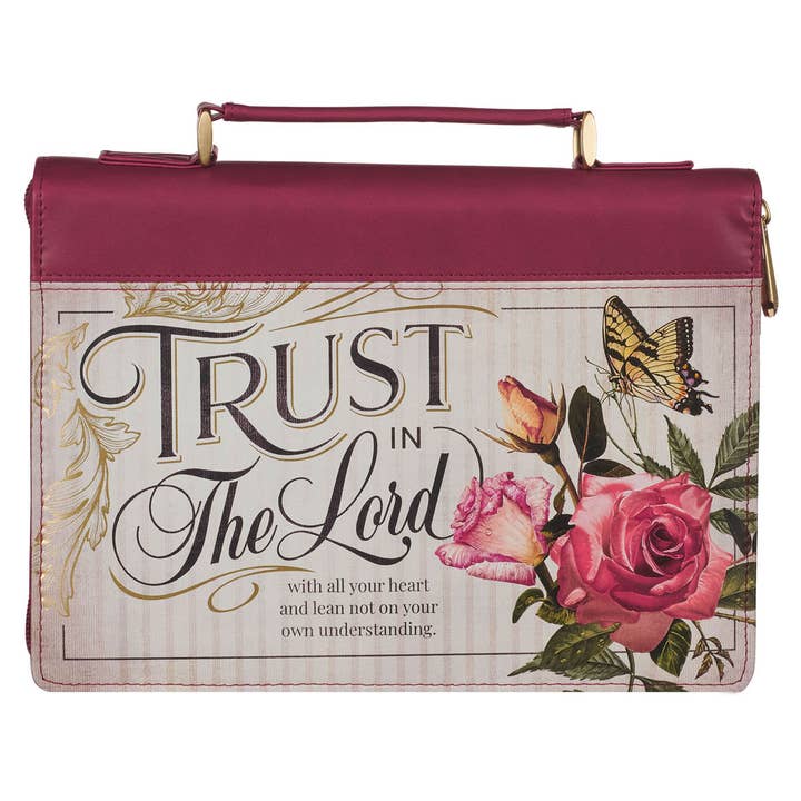 Bible Cover Fashion Trust in the Lord Floral Prov 3:5 for wholesale by Christian Art Gifts