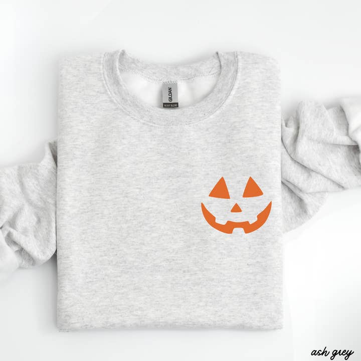 Chloe Vs Tank - Wholesale Graphic Sweatshirt - Unisex - Jack-O-Lantern Face Sweatshirt *5 Colors (S-3X)2