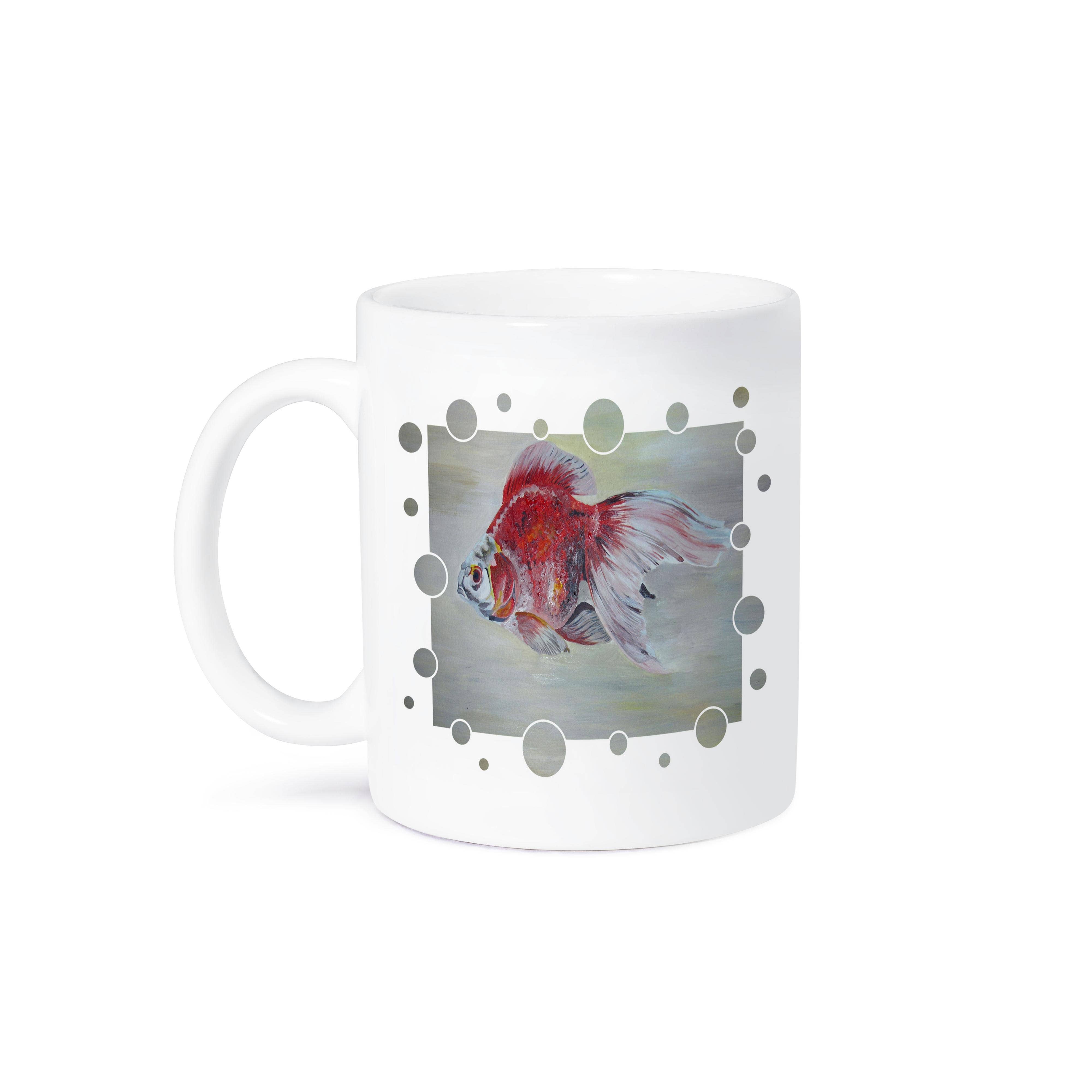 3dRose - Wholesale Coffee Mug - 3dRose, Ryukin Goldfish - goldfish, ryukin, fantail, fish,aquarium fish, fresh water fish,red and white fish, Mug8
