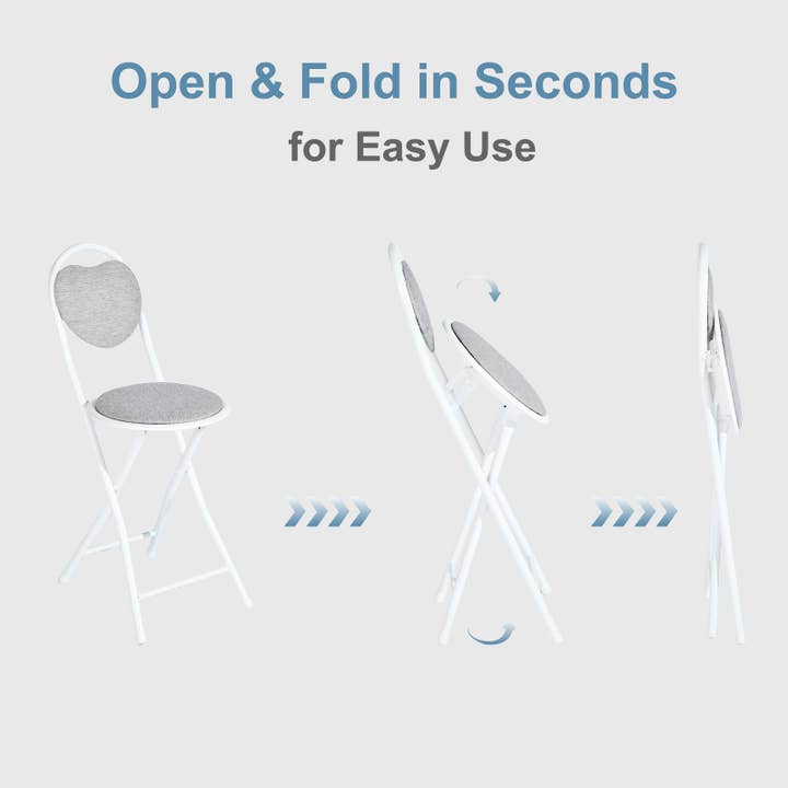 HOMYCASA DESIGN INC - Wholesale Folding Chair - Heart-Shaped Backrest Folding Chair