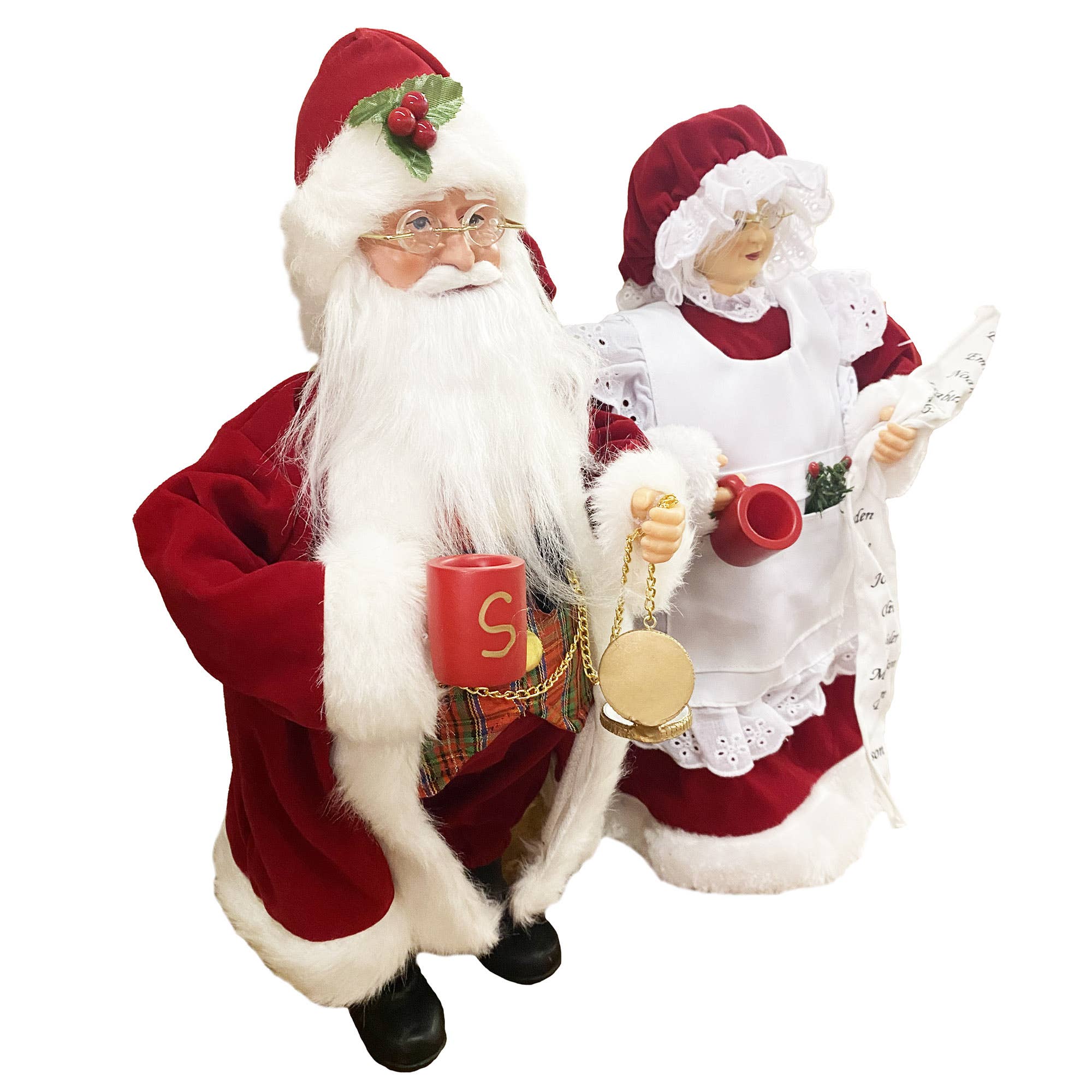 Santa’s Workshop Inc. - Vente Décoration de Noël - M. et Mme Claus, 15", lot de 22