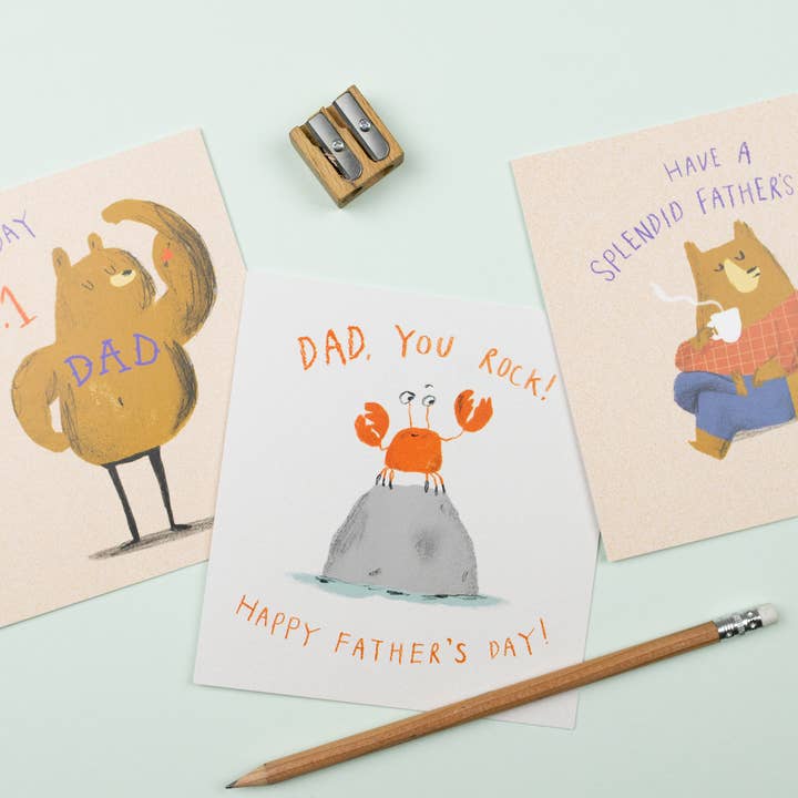 Meraki Greeting Cards - Wholesale Father's Day Card - YOU ROCK Father's Day Card1