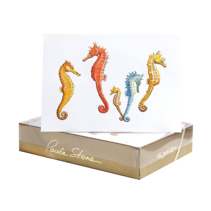 Seahorse Medley Blank Card for wholesale by PAULA SKENE DESIGNS