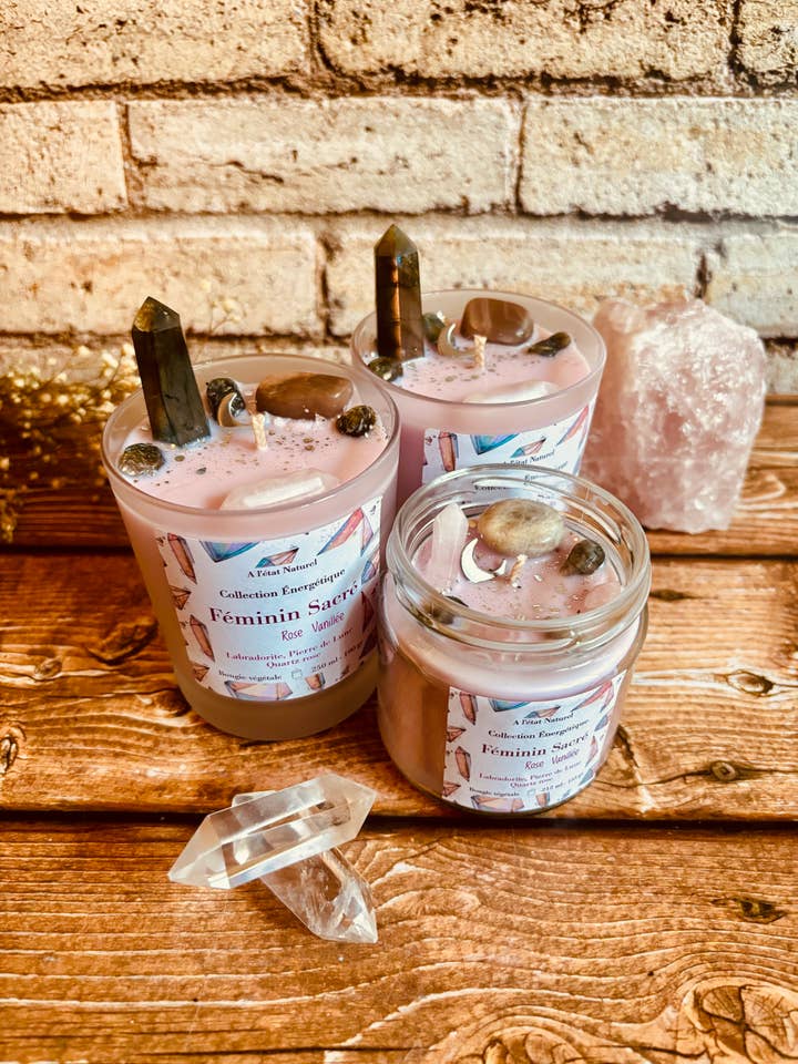 Sacred Feminine-ljus – Vaniljros för wholesale av A l'état Naturel