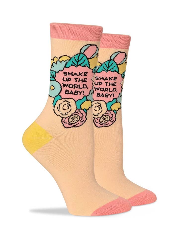 Shake up the World Socks for wholesale by Mure and Grand