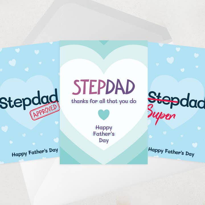 Stepdad Fathers Day Cards, Stepfather Father's Day Card for wholesale by OCD Greeting Cards