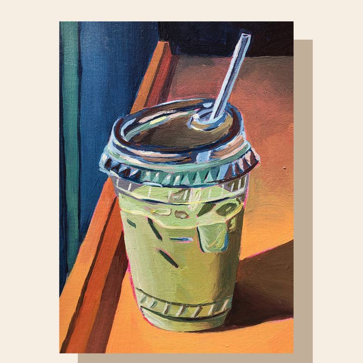 Matcha Latte 5x7 Art Print for wholesale by Painting With James