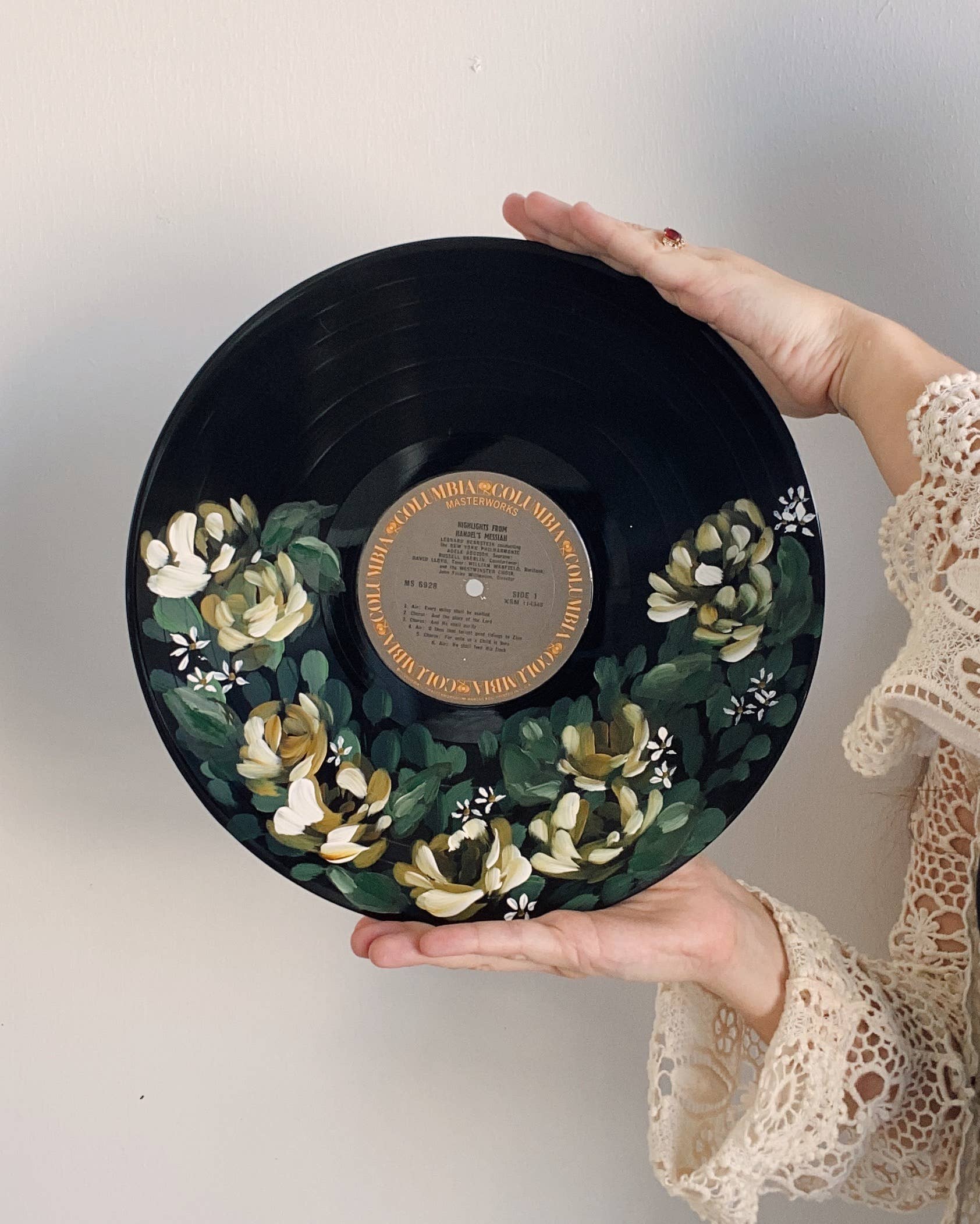 Tessa Jane Media – Großhandel Tischdeko – Handbemalte Schallplatten1