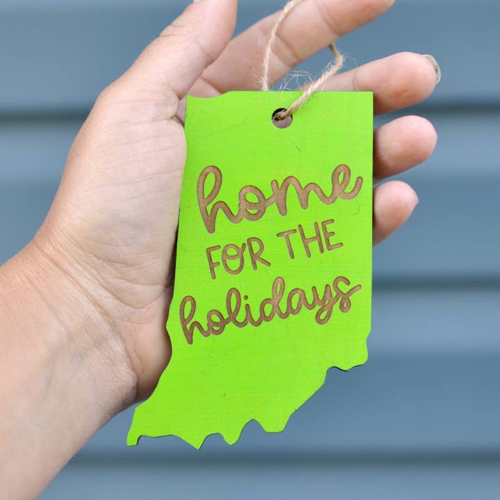 Blue Studio Creative - Wholesale Ornament - Home for the Holidays Wood Ornament - Choose Your State!