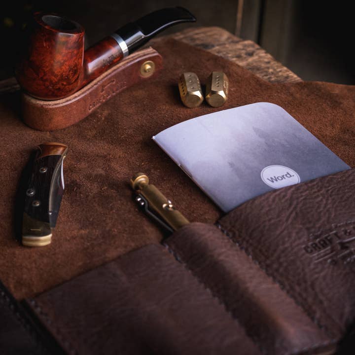 Craft and Lore - Wholesale Humidor/Cigar Accessory - Rustic Leather Pipe Roll19