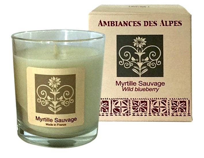 Wild Blueberry scented candle for wholesale by Ambiances des Alpes