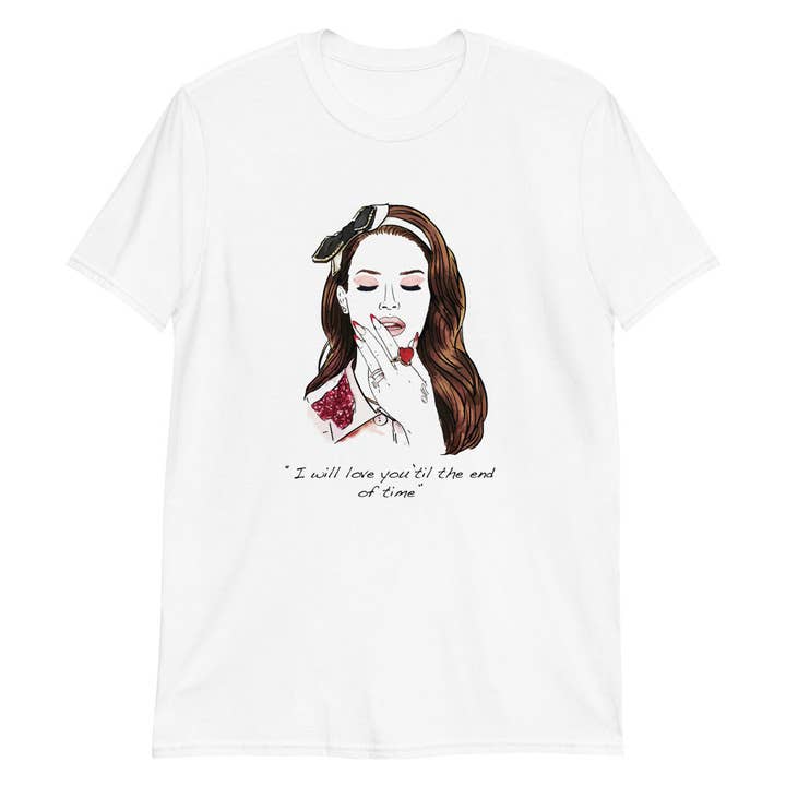 El loco del Pelo Rizo - Venta al por mayor Camiseta serigrafiada - Unisex - Camiseta Lana del Rey