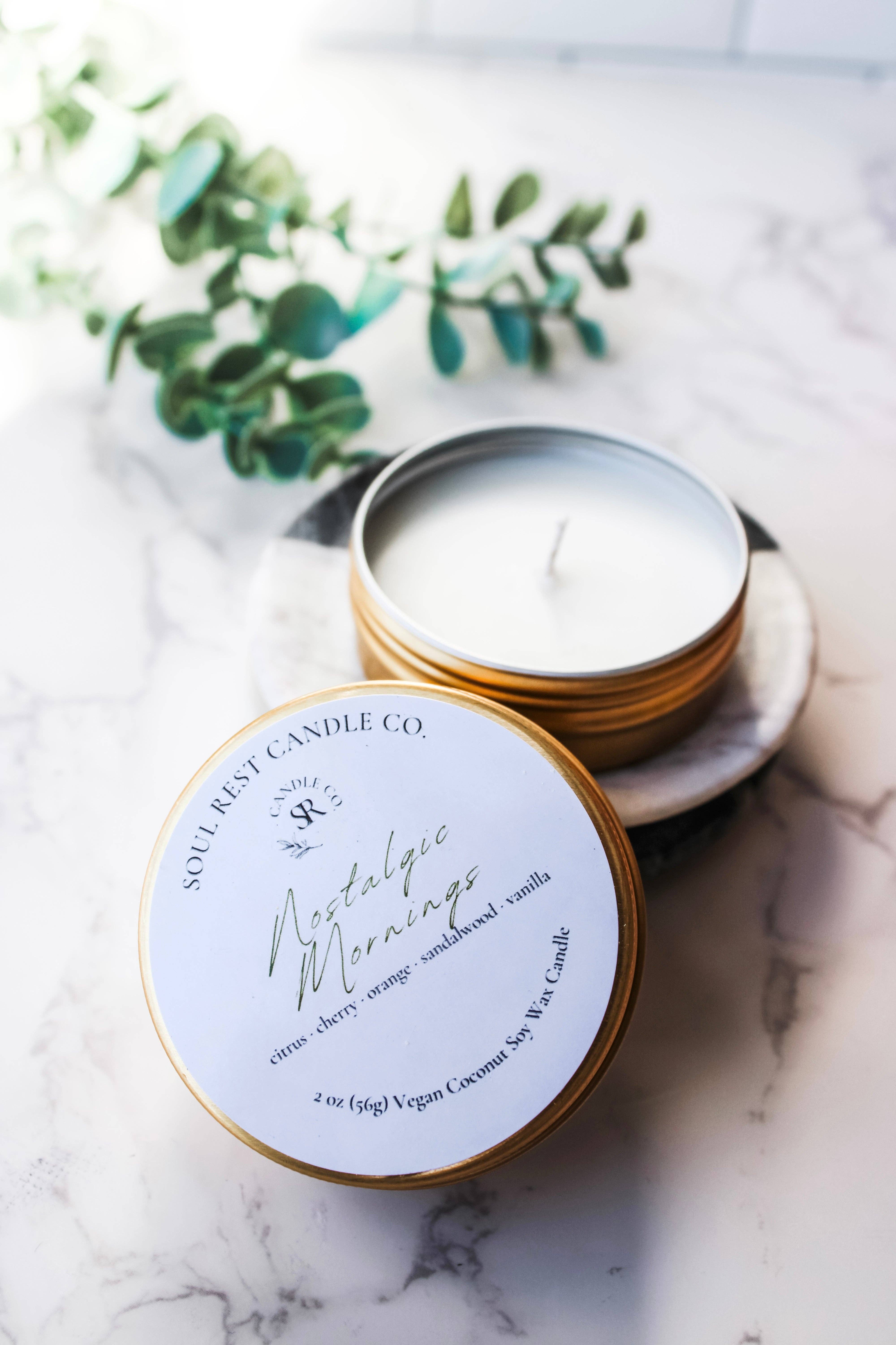 Soul Rest Candle Co. - Wholesale Travel Candles - Travel Tins 2oz Coconut Soy Wax10