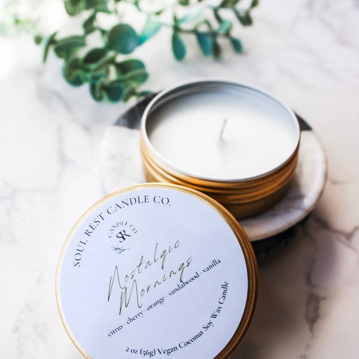 Soul Rest Candle Co. - Wholesale Travel Candles - Travel Tins 2oz Coconut Soy Wax10