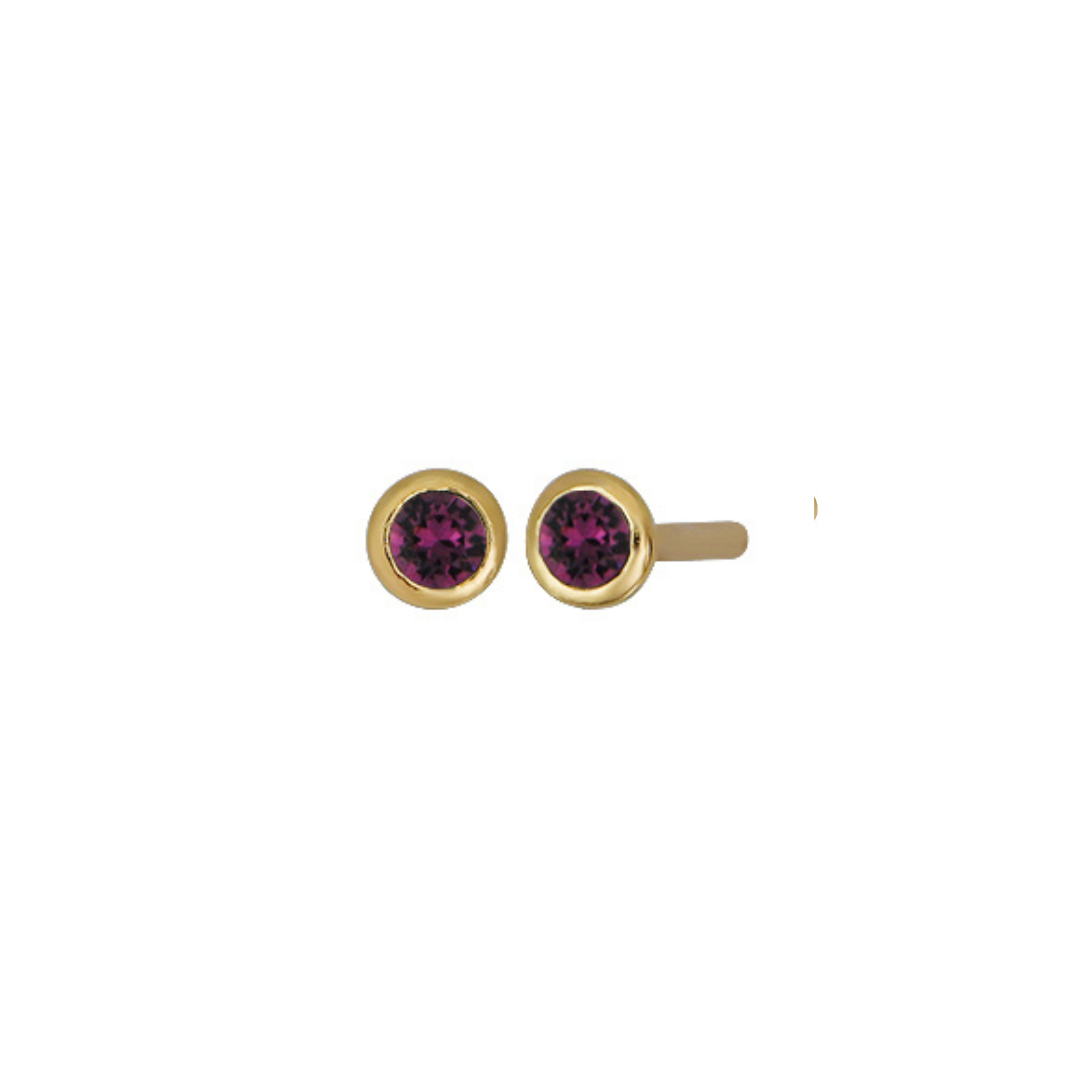 The Land of Salt - Wholesale Stud/Post Earrings - Birthstone Stud Earrings in Gold - Choose Stone0