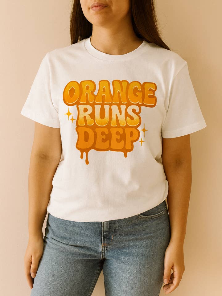 Orange Runs Deep Tee – Tennessee Boutique Gameday Graphic T- for wholesale by Ella Mae James
