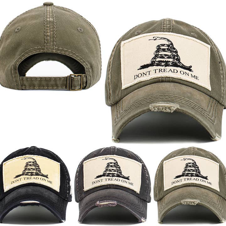 Boné de bola Vintage Don't Tread On Me por atacado de KBETHOS