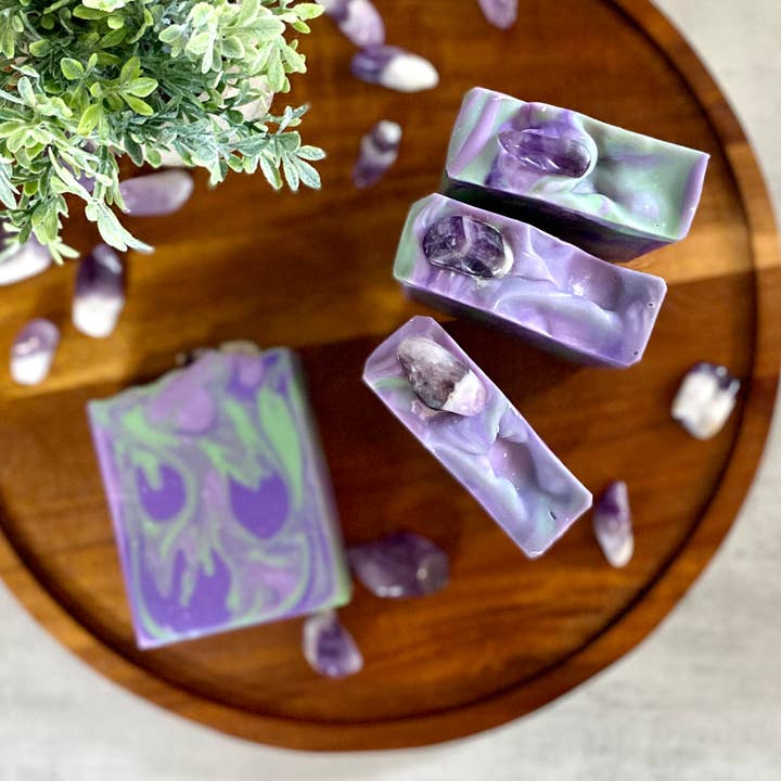 Lavender Mint Artisan Cold Process Soap for wholesale by Harvest Soap Company