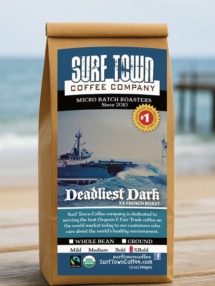 Deadliest Dark - XX French Roast for wholesale by Surf Town Coffee
