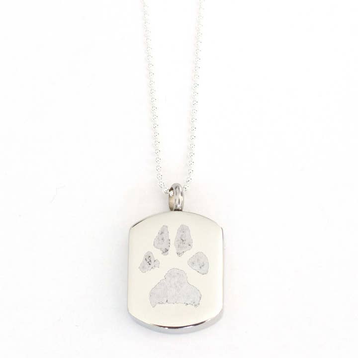 Men's Paw Print Urn Necklace for wholesale by Gemz By Emz