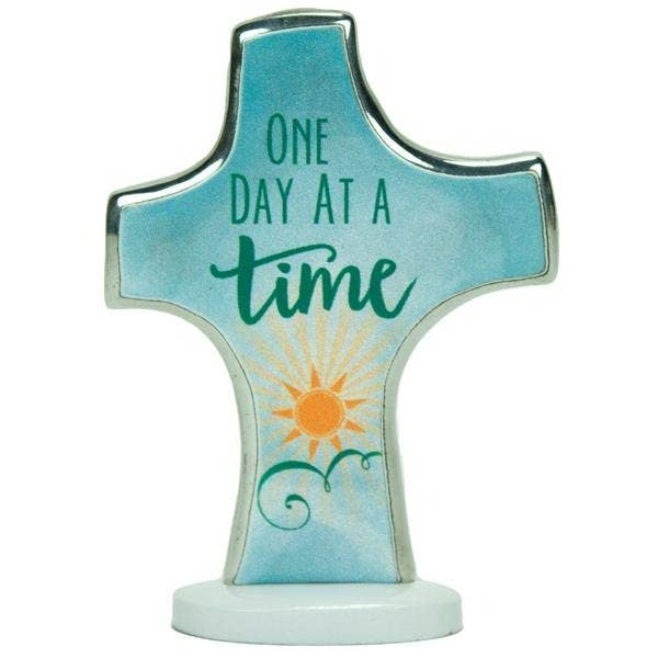 Abbey + CA Gift - Wholesale Wall Cross - One Day at a Time Prayer Cross