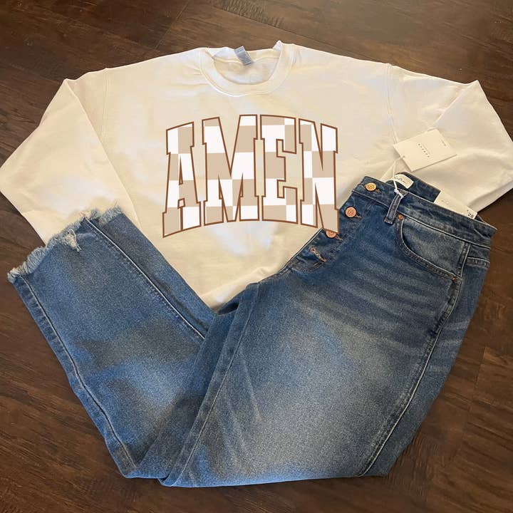 Cotton Threads - Wholesale Graphic Sweatshirt - Women's - Amen Christian Sweatshirt2