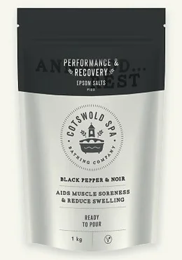 Cotswold Spa Bathing Company - Wholesale Bath Salts - Performance & Recovery 1kg Luxury Epsom Salts with Noir2
