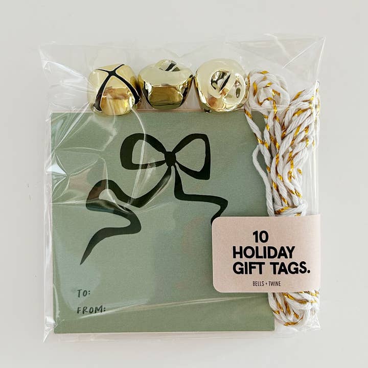 Green Bow gift tags for wholesale by Handpicked Goods
