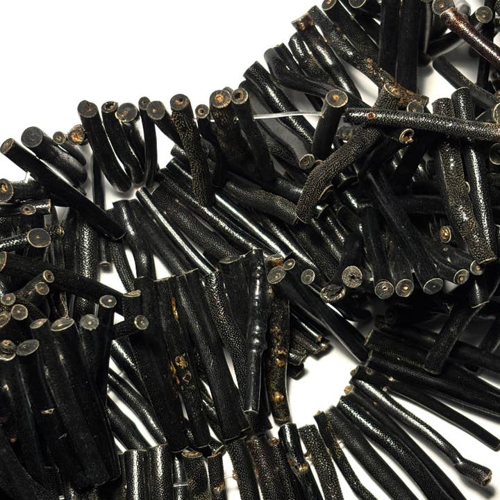 Vintage 1970s Black Coral Branch Bead Strand 16in for wholesale by Whitestone Jewelry Co.