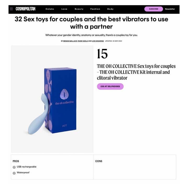 The Oh Collective - Wholesale Sex Toy - Kit | Dual stimulation G-spot & Clitoral Vibrator (blue)