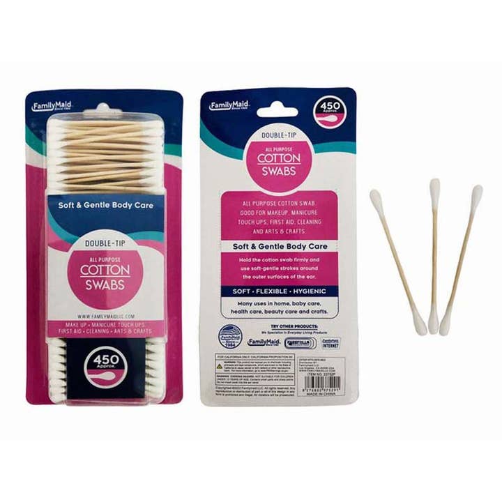 Bastoncillos de algodón 450 unidades – De madera para venta al por mayor de Deluxe Import Trading